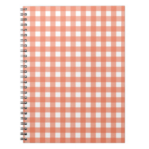 Orange gingham notebook