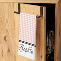 Orange Gingham Personalized 