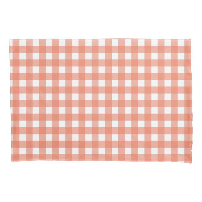 Orange gingham pillowcase (Front)