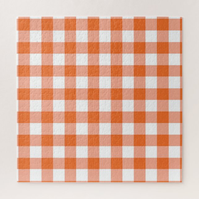 Orange Gingham Puzzle (Vertical)