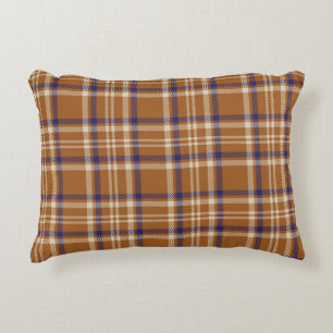 Orange Glen Plaid textured seamless patternabstrac Accent Pillow