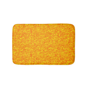 Orange Glitter And Sparkles Pattern Bath Mat