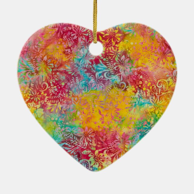 Orange Glow Ceramic Ornament (Back)