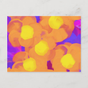 Orange Glow Flowers Postcard