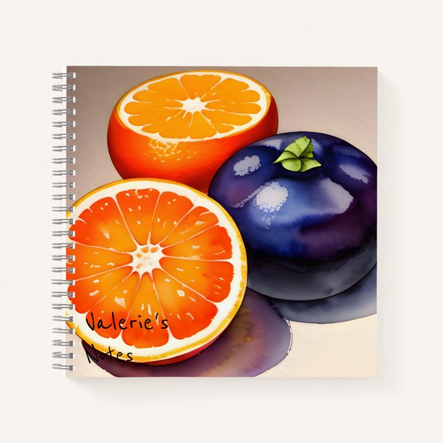 Orange Glow Watercolor Notebook (Front)