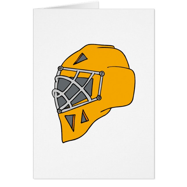 Orange Goalie Helmet (Front)