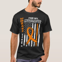 Orange Goddaughter Leukaemia Awareness Flag Men W