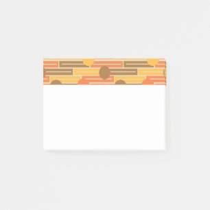 Orange, Gold, Brown Rectangles and Circles Post-it Notes