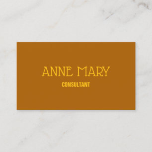 Orange Gold Golden Yellow Elegant Modern Unique Business Card