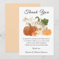 Orange Gold Pumpkins Fall Halloween Baby Shower