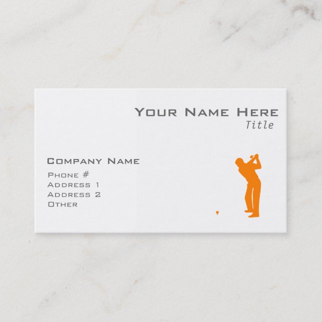 Orange Golf Business Card (Front)