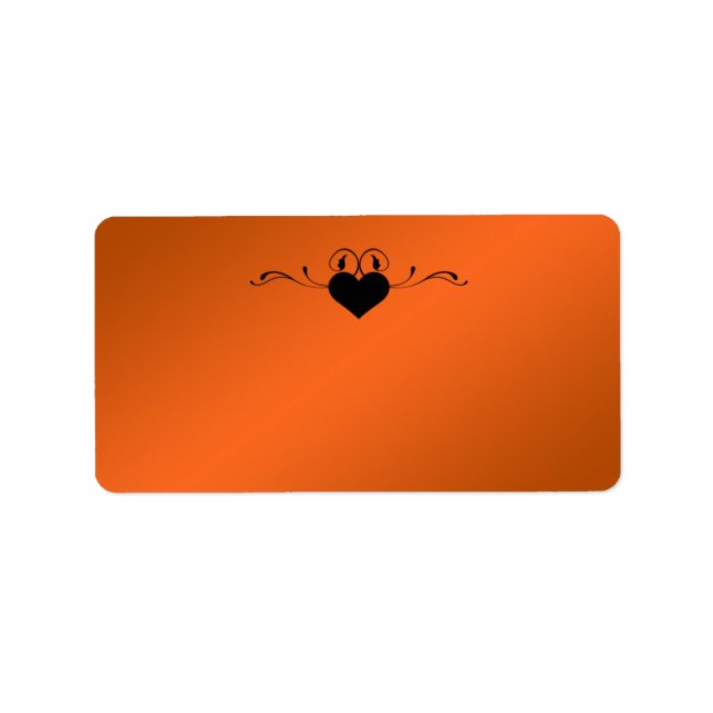 Orange gothique, Étiquette de adresse du coeur noi (Devant)