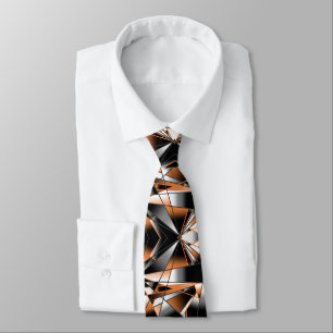 Orange Gradient Colour Fill Mechanical Design  Tie