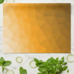 Orange gradient geometric mesh pattern kitchen towel<br><div class="desc">Orange gradient geometric mesh pattern. Triangle geometric mesh with light dark orange ombre gradient.</div>