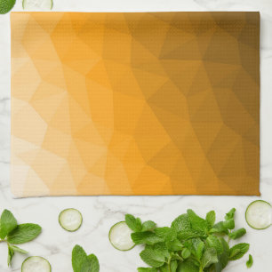 Orange gradient geometric mesh pattern kitchen towel