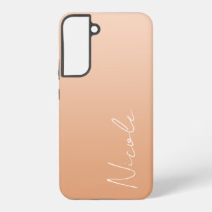 Orange Gradient Handwriting Script Personalized Samsung Galaxy Case