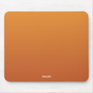 Orange Gradient Ombre Personalized Mouse Pad