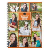 Orange Graduate Photo Collage Graduation Gift