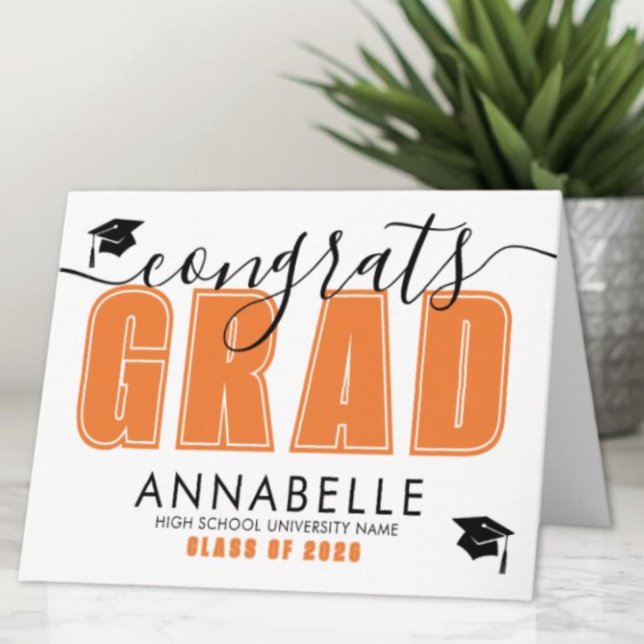 Orange Graduation Card (Orange Graduation Card)