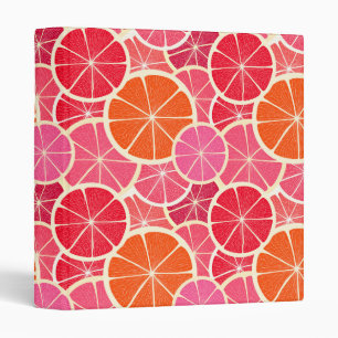 Orange & Grapefruit Citrus Fruit Pattern Binder