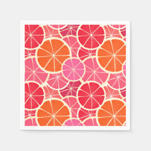 Orange & Grapefruit Citrus Fruit Pattern Napkin