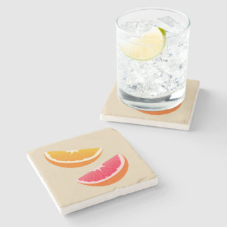 Orange & Grapefruit Citrus Stone Coaster