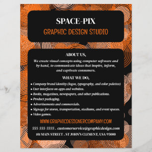 Orange Graphic Circles, Graphic Designer Advert Flyer