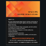 Orange Graphic, Graphic Designer Advertising Flyer<br><div class="desc">Orange Graphic,  Graphic Designer Advertising Flyers By The Business Card Store.</div>