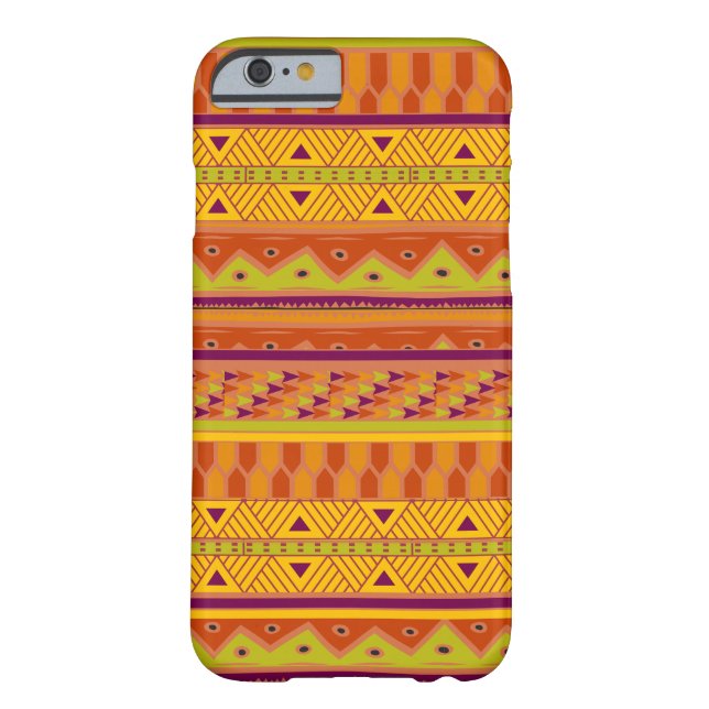 Orange Green Abstract Aztec Tribal Print Pattern Case-Mate iPhone Case (Back)