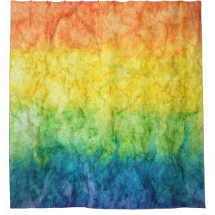 Orange green and blue abstract painting