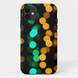 Orange Green and Yellow Blurry Lights iPhone 11 Case