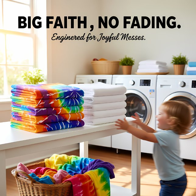 Orange green and yellow tie dye bath towel set (Creator Uploaded)