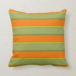 Orange Green Decorative Modern Throw Lumbar Pillow