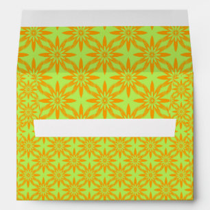 Orange Green Flower Seamless Pattern Envelope