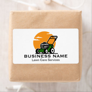 Orange Green Lawn Mowing Service