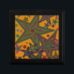 Orange Green Party Stars Gift Box<br><div class="desc">Orange Green Party Stars</div>