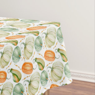 Orange & Green Thanksgiving Pumpkin Pattern Tablecloth