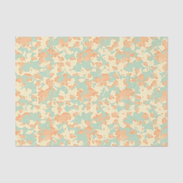 ORANGE GREEN YELLOW ABSTRACT PATTERN TISSUE PAPER (Front)