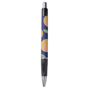 Orange Greenery Summer Fruit Blue Pen