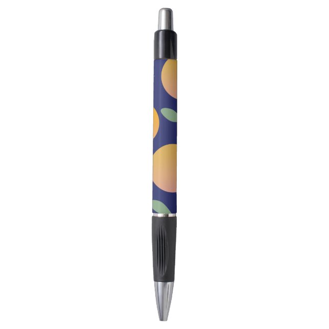 Orange Greenery Summer Fruit Blue Pen (Front Vertical)