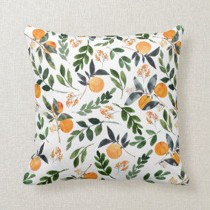Orange Grove Throw Pillow