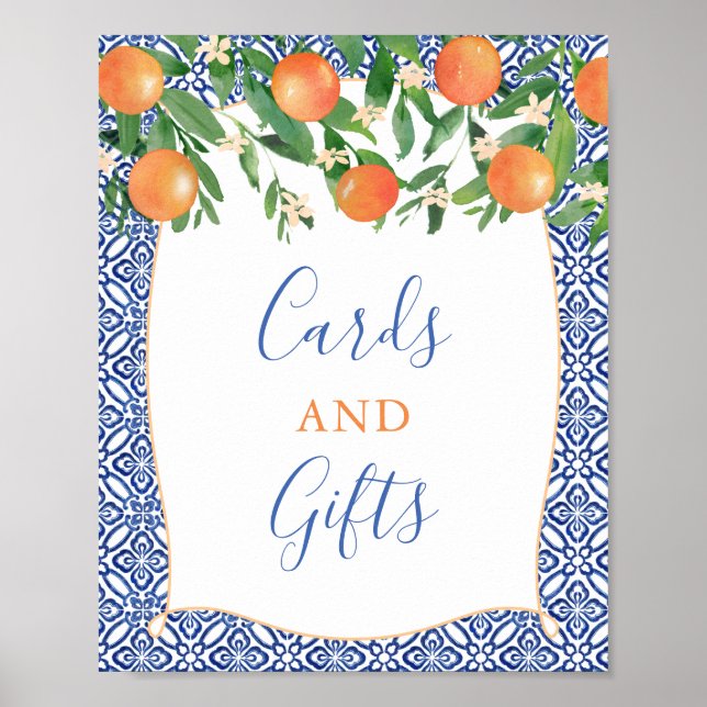 Orange Groves Shower Cards and Gifts Poster (Front)