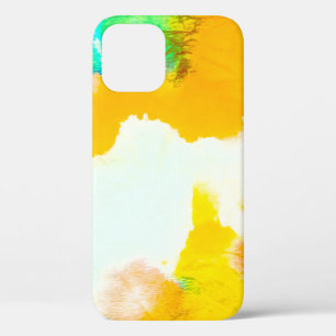 Orange Grungy Paint. Tie Dye Print. Colourful Bati iPhone 12 Case