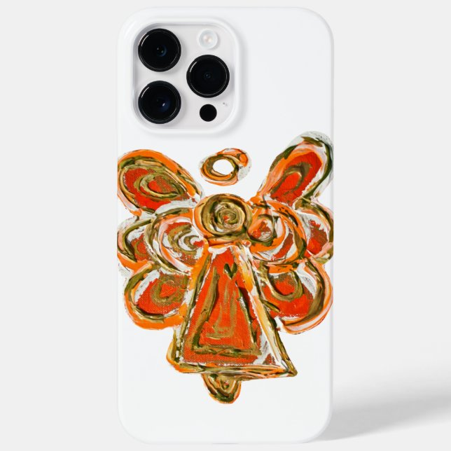 Orange Guardian Angel Art Custom iPhone Case (Back)