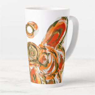 Orange Guardian Angel Custom Latte Coffee Mug Cup