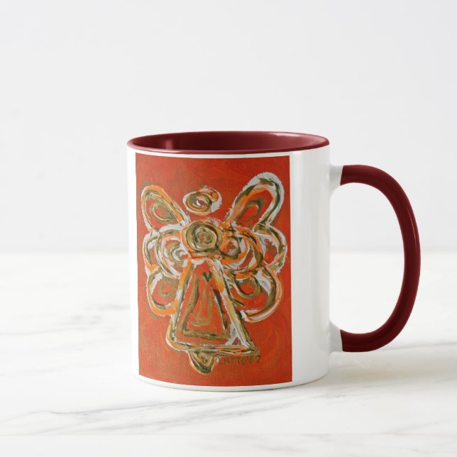 Orange Guardian Angel Mug or Cup (Right)