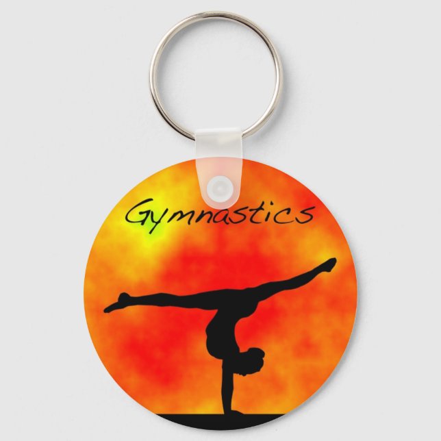 Orange Gymnastics Keychain (Front)