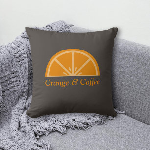 Orange Half-Slice  Throw Pillow