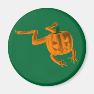Orange Halloween Frog Magnet