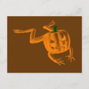 Orange Halloween Frog Postcard